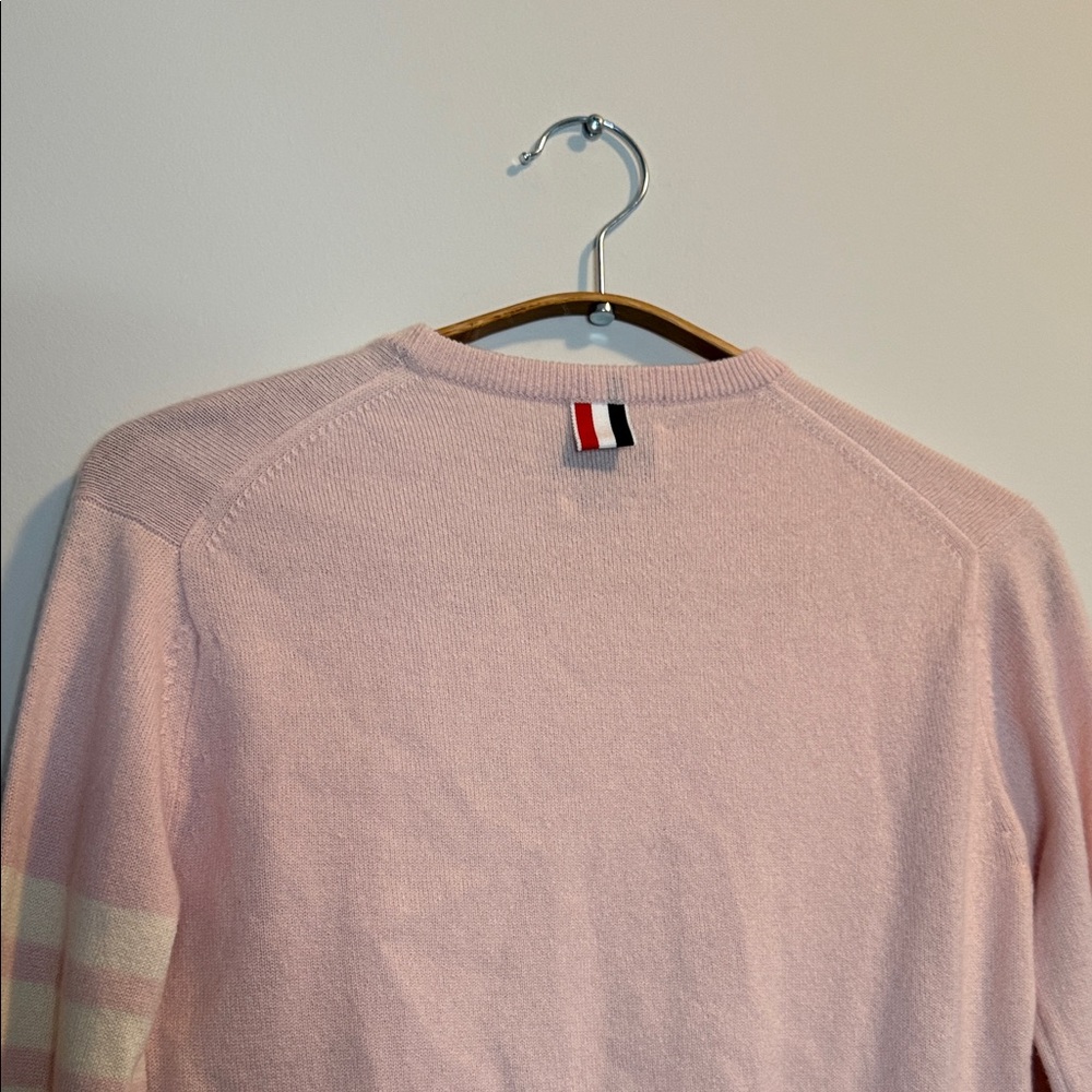 Thom Browne Light Pink Cashmere Sweater - Picture 8 of 8